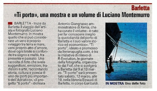 "La Gazzetta del Mezzogiorno" del 7 marzo 2011